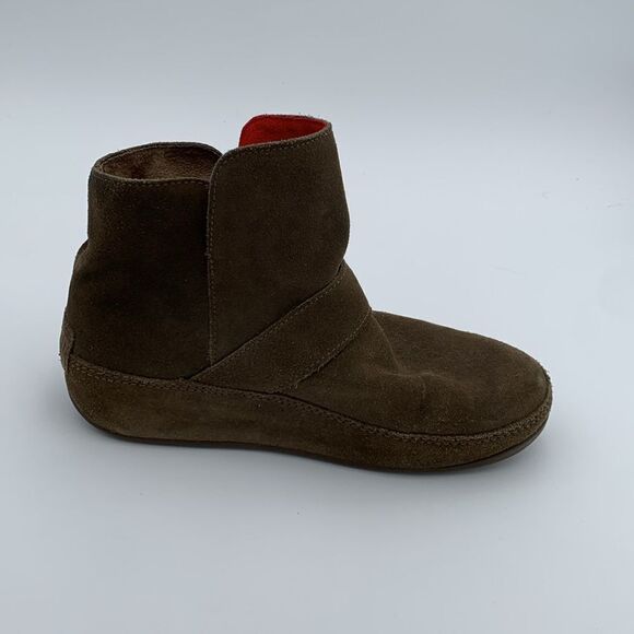 Fitflop Dash style brown suede pull on ankle boots thick active sole woman’s 8 - Picture 6 of 12